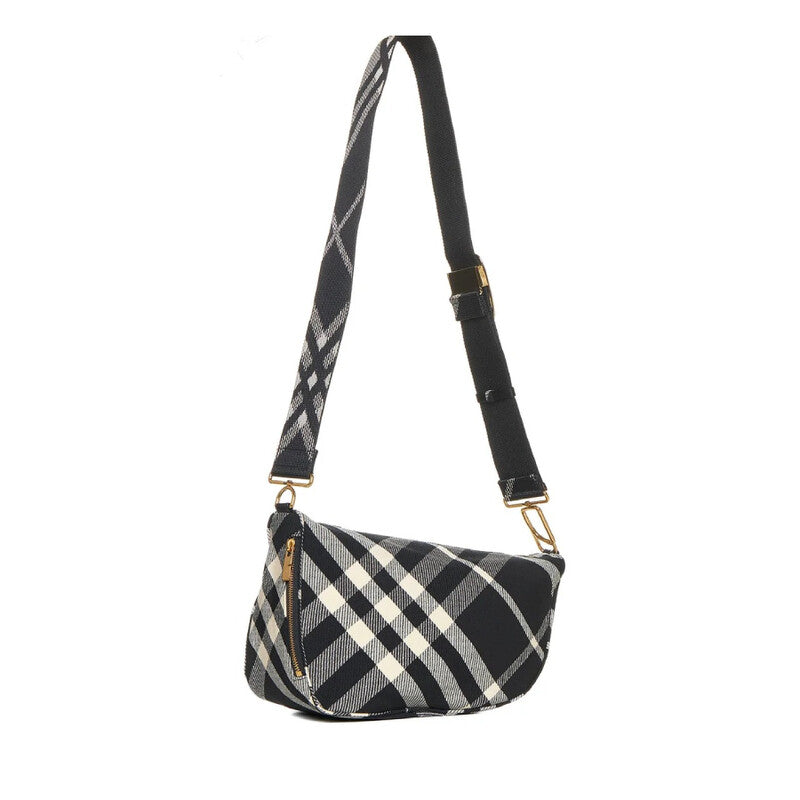 Medium Shield Check Printed Shoulder Bag