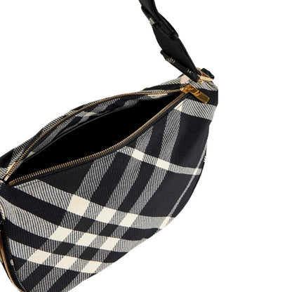 Medium Shield Check Printed Shoulder Bag