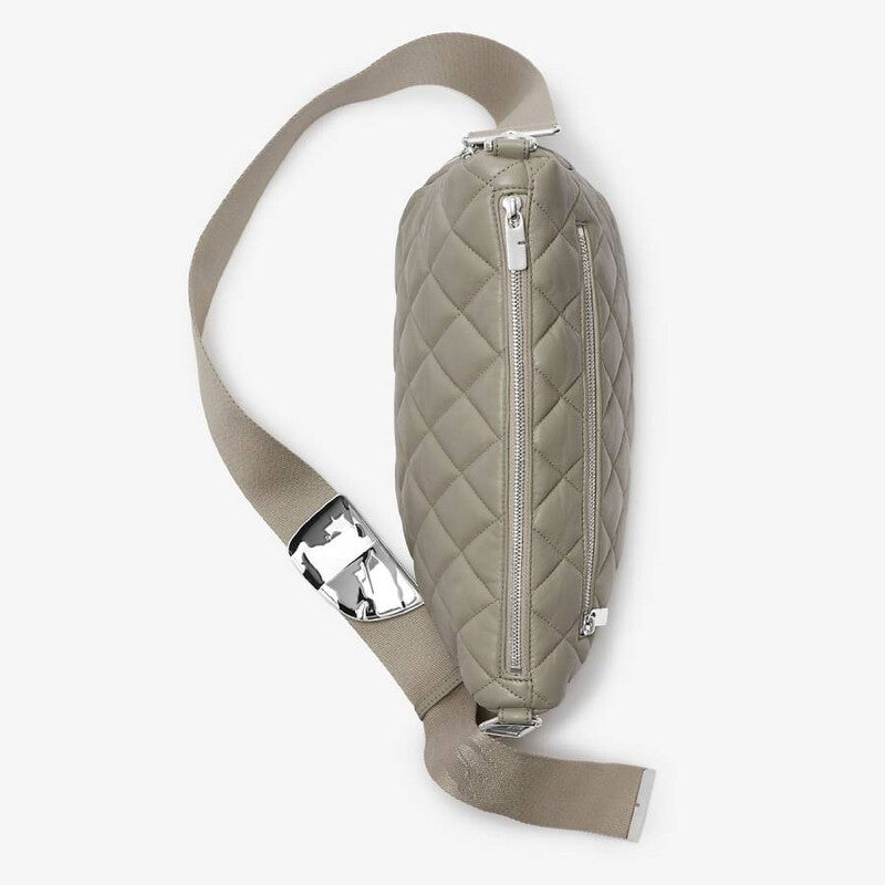 Medium Shield Quilted Leather Messenger Bag