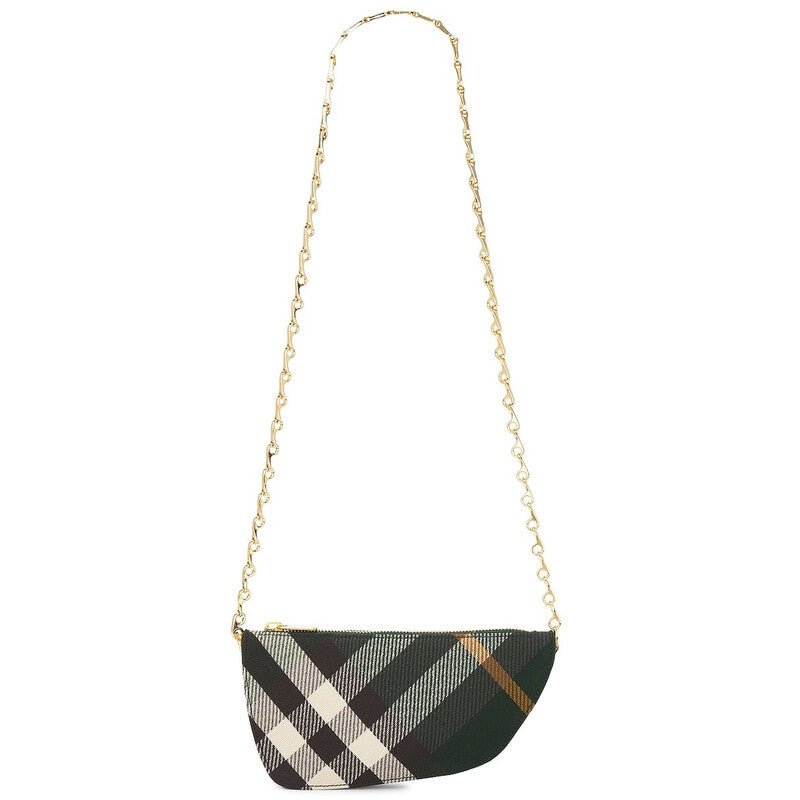 Micro Shield Check Chain Sling Bag