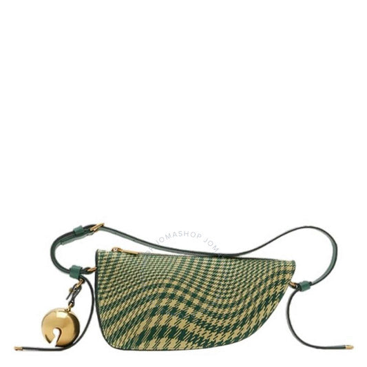 Burberry, Mini Shield Houndstooth Sling Bag