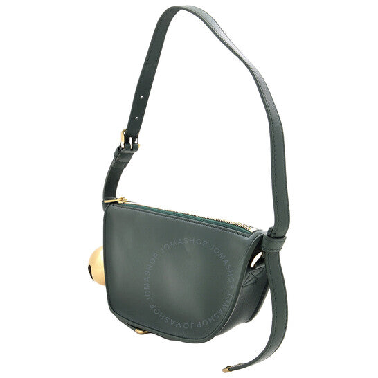 حقيبة كتف صغيرة من الجلد بتصميم جرس من بربري