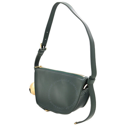 حقيبة كتف صغيرة من الجلد بتصميم جرس من بربري