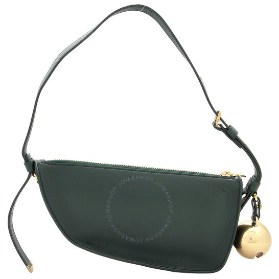 حقيبة كتف صغيرة من الجلد بتصميم جرس من بربري