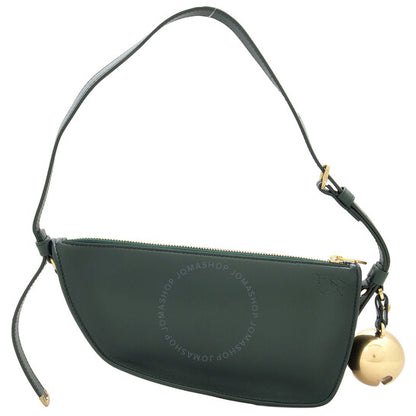 حقيبة كتف صغيرة من الجلد بتصميم جرس من بربري