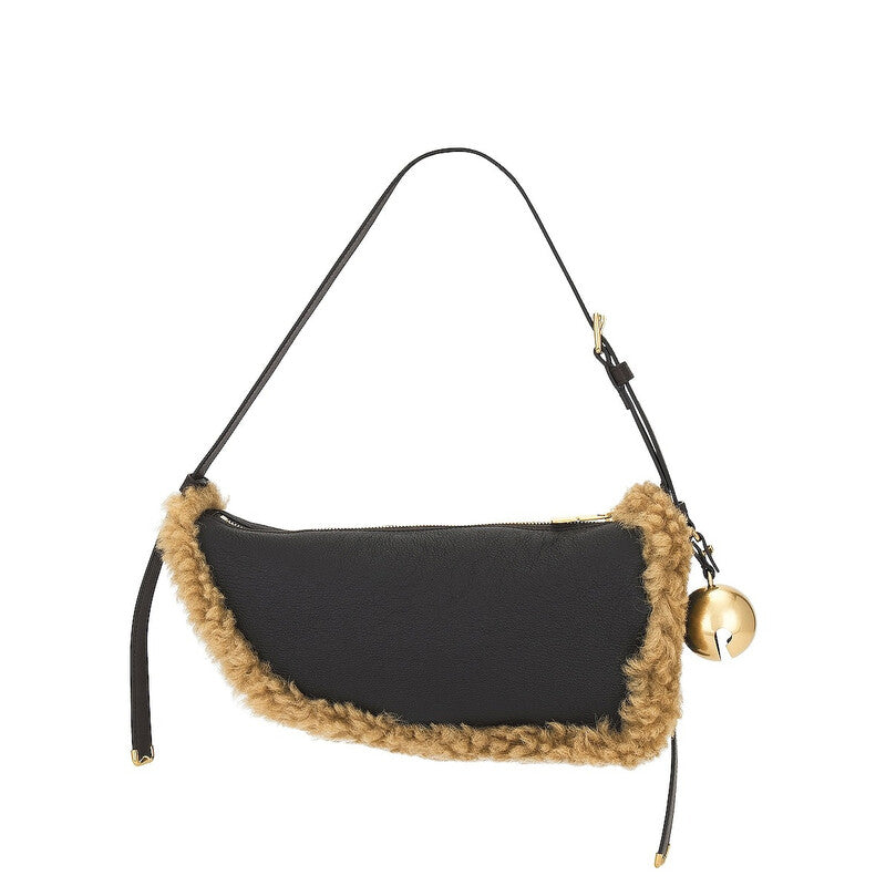 Moss Ladies Small Shield Leather Shoulder Bag