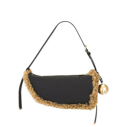 Moss Ladies Small Shield Leather Shoulder Bag