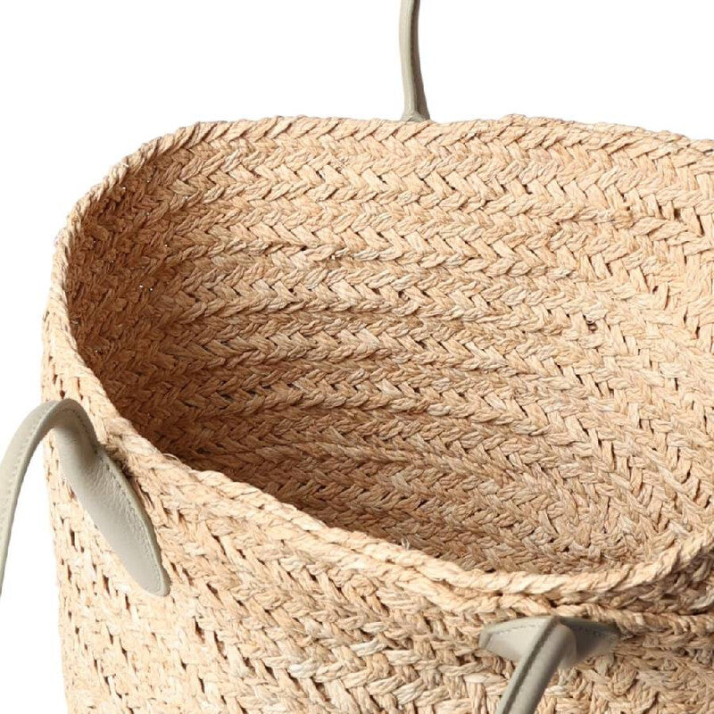 Natural Woven-Raffia Tote Bag