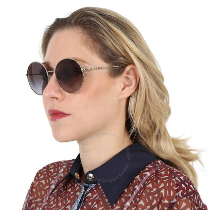 Burberry, Pippa Gradient Grey Round Ladies Sunglasses