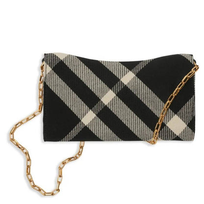 Rocking Horse Check Wallet With Chain Strap