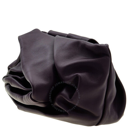 حقيبة كلاتش جلدية وردية من بربري، لون برون