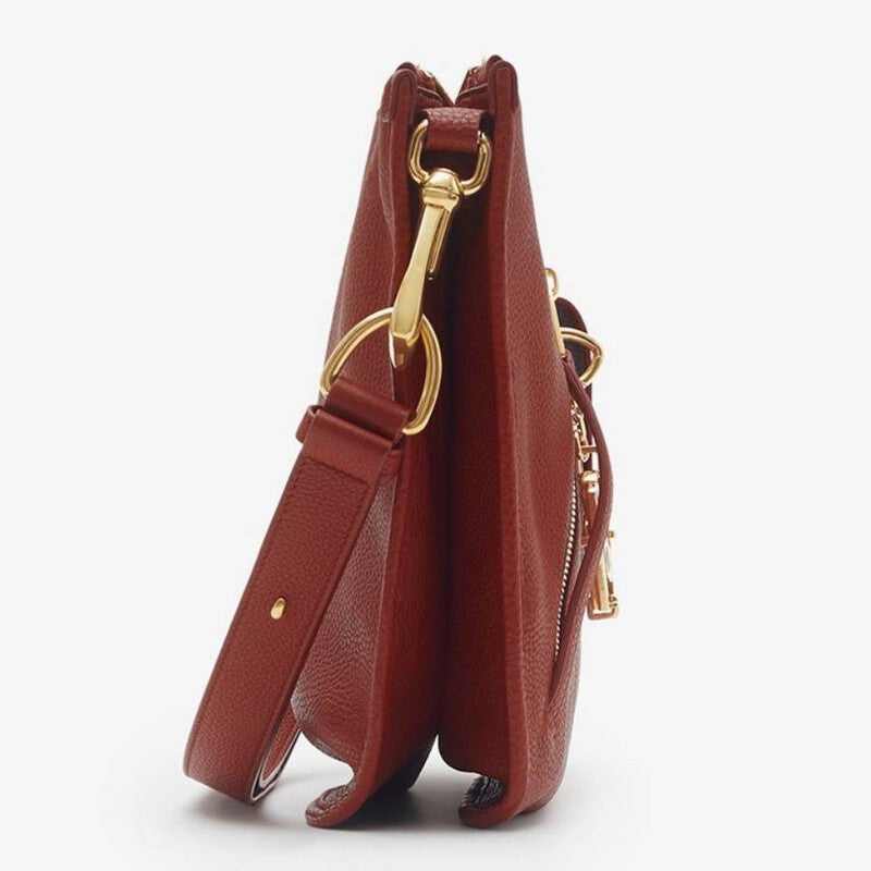 Rust Ladies Shield Twin Shoulder Bag