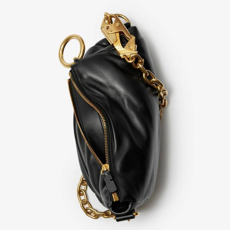 Small Knight Chain-linked Puffy Shoulder Bag