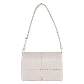 Snip Croc-Embossed Leather Shoulder Bag
