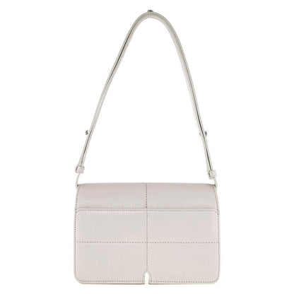 Snip Croc-Embossed Leather Shoulder Bag