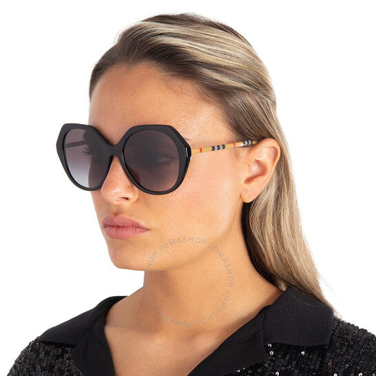 Burberry, Vanessa Grey Gradient Irregular Ladies Sunglasses