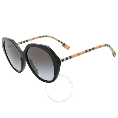 Burberry, Vanessa Grey Gradient Irregular Ladies Sunglasses