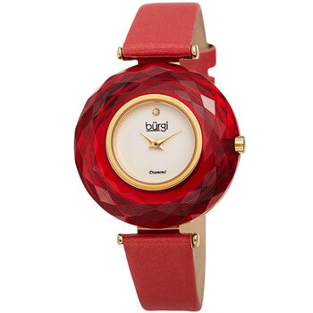 Faceted Crystal Bezel Quartz Diamond Ladies Watch