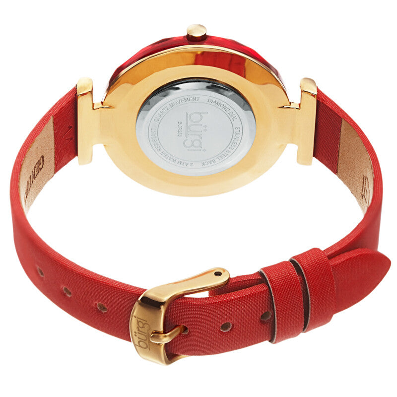 Faceted Crystal Bezel Quartz Diamond Ladies Watch