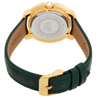 Mother Of Pearl Dial Green Crystal Ladies Watch
