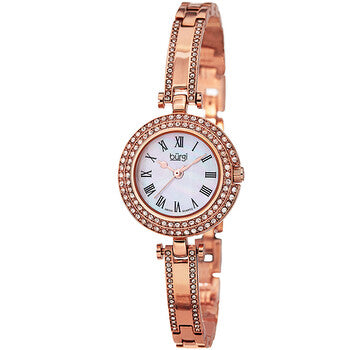 Mother of Pearl Dial Rose Gold-tone Brass Ladies Watch