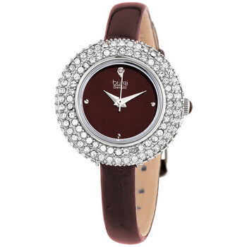 Quartz Diamond Red Dial Ladies Watch
