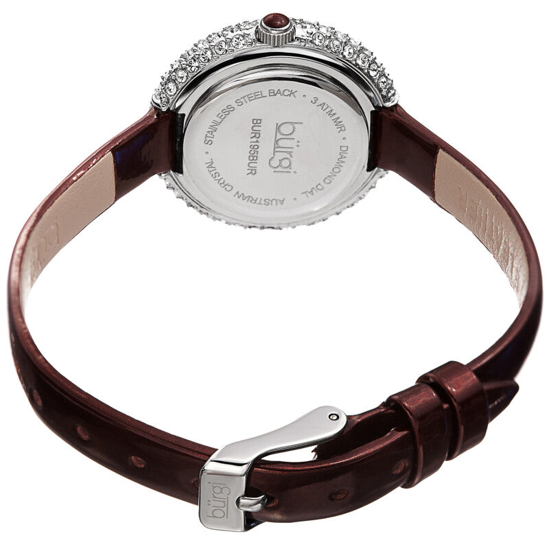 Quartz Diamond Red Dial Ladies Watch