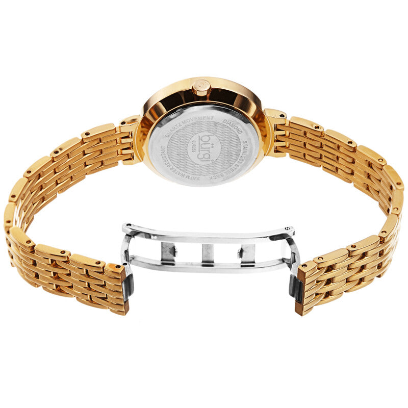 Quartz Faceted Crystal Bezel Diamond Ladies Watch