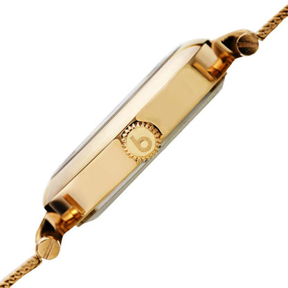 Quartz Gold Dial Gold-tone Mesh Ladies Watch