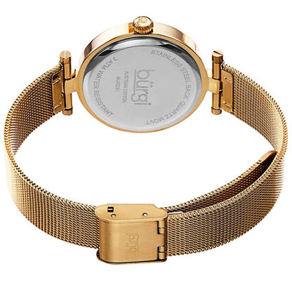 Quartz Gold Dial Gold-tone Mesh Ladies Watch