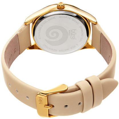 Swirl Quartz Diamond Silver Dial Ladies Watch