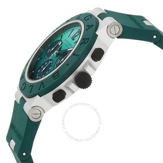 Bvlgari, Aluminium Chronograph Automatic Green Dial Men's Watch
