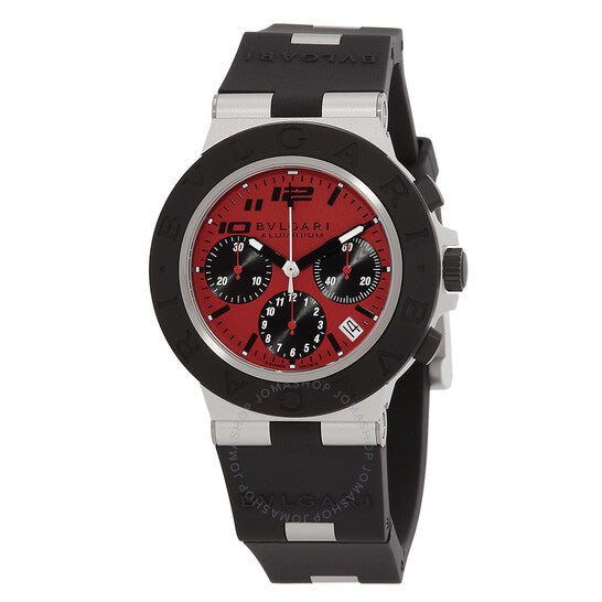 Bvlgari, Aluminium Chronograph Automatic Red Dial Men's Watch