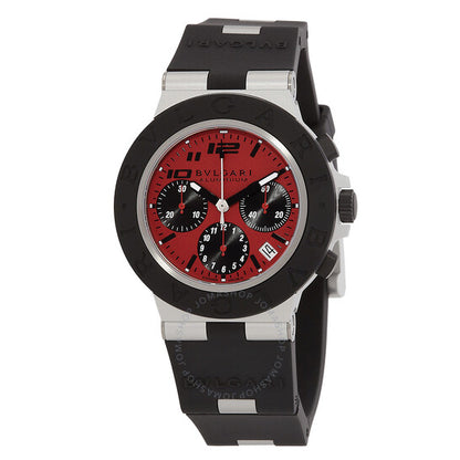 Bvlgari, Aluminium Chronograph Automatic Red Dial Men's Watch