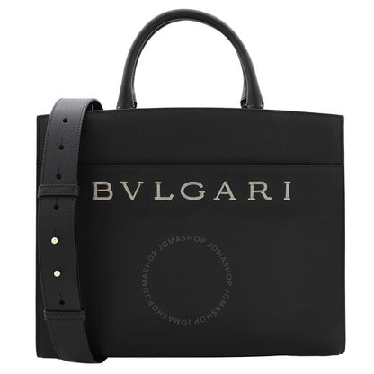 Bvlgari, Black Leather Logo Tote