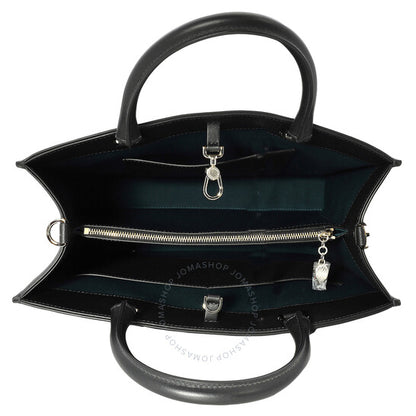 Bvlgari, Black Leather Logo Tote