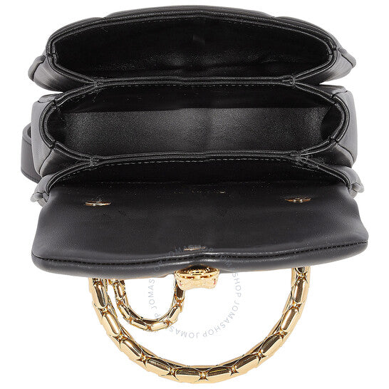 Bvlgari, Black Serpenti Reverse Leather Top Handle Bag