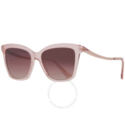 نظارة شمسية نسائية من بولغاري، بتصميم عين القطة، بلون بني متدرج، بنفسجي