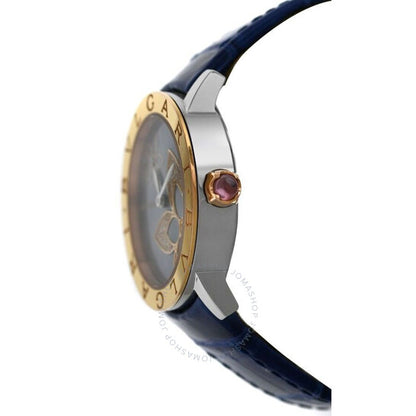 ساعة بولغاري أوتوماتيكية للسيدات بمينا أزرق