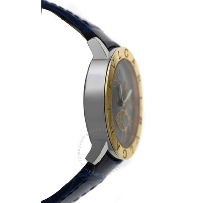 ساعة بولغاري أوتوماتيكية للسيدات بمينا أزرق