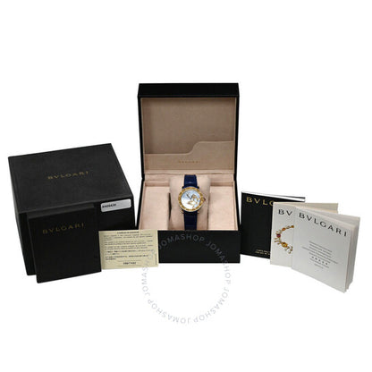 ساعة بولغاري أوتوماتيكية للسيدات بمينا أزرق