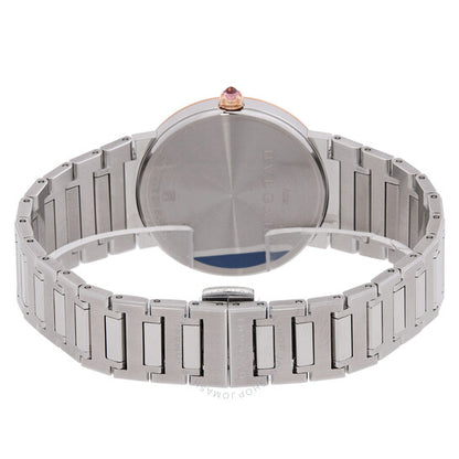 بولغاري، ساعة بولغاري كوارتز مرصعة بالألماس بمينا أسود للسيدات