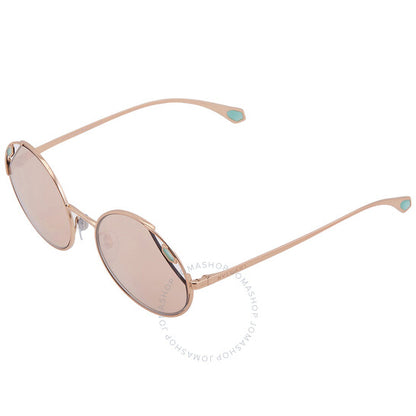 Bvlgari, Clear Mirror Rose Gold Round Ladies Sunglasses