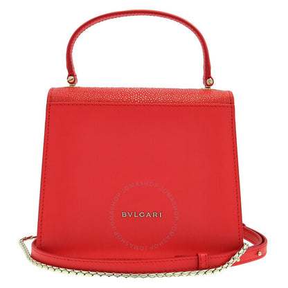 Bvlgari, Galuchat Serpenti Forever Crossbody in Red