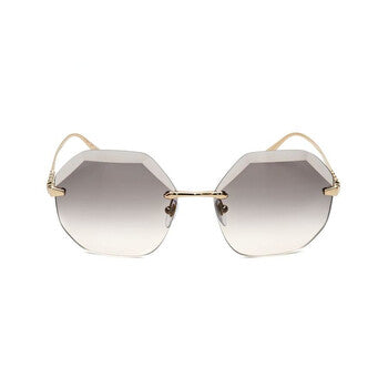 Ladies Gold Tone Geometric Sunglasses