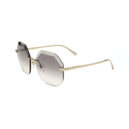 Ladies Gold Tone Geometric Sunglasses