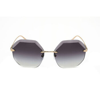 Ladies Gold Tone Geometric Sunglasses