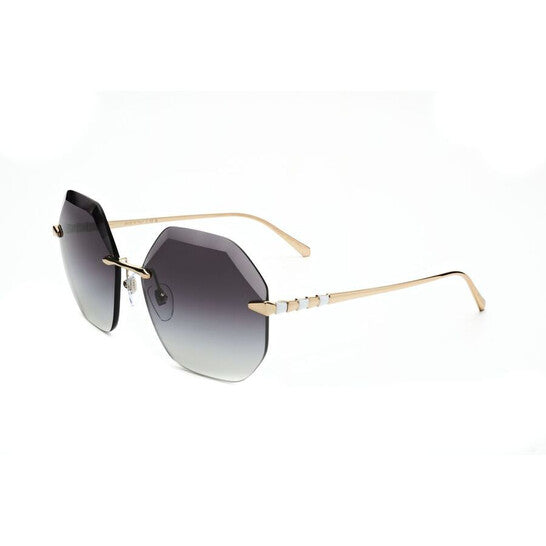 Ladies Gold Tone Geometric Sunglasses