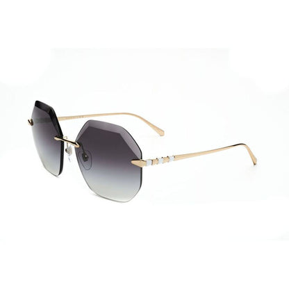 Ladies Gold Tone Geometric Sunglasses