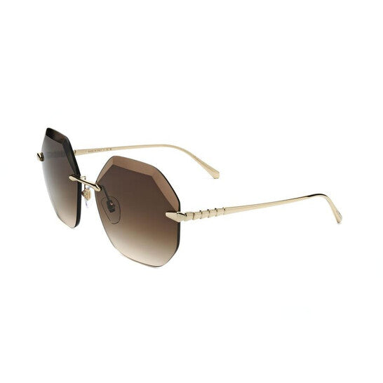 Ladies Gold Tone Geometric Sunglasses
